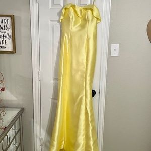 Sherri Hill Long Dress, Yellow, Size 4